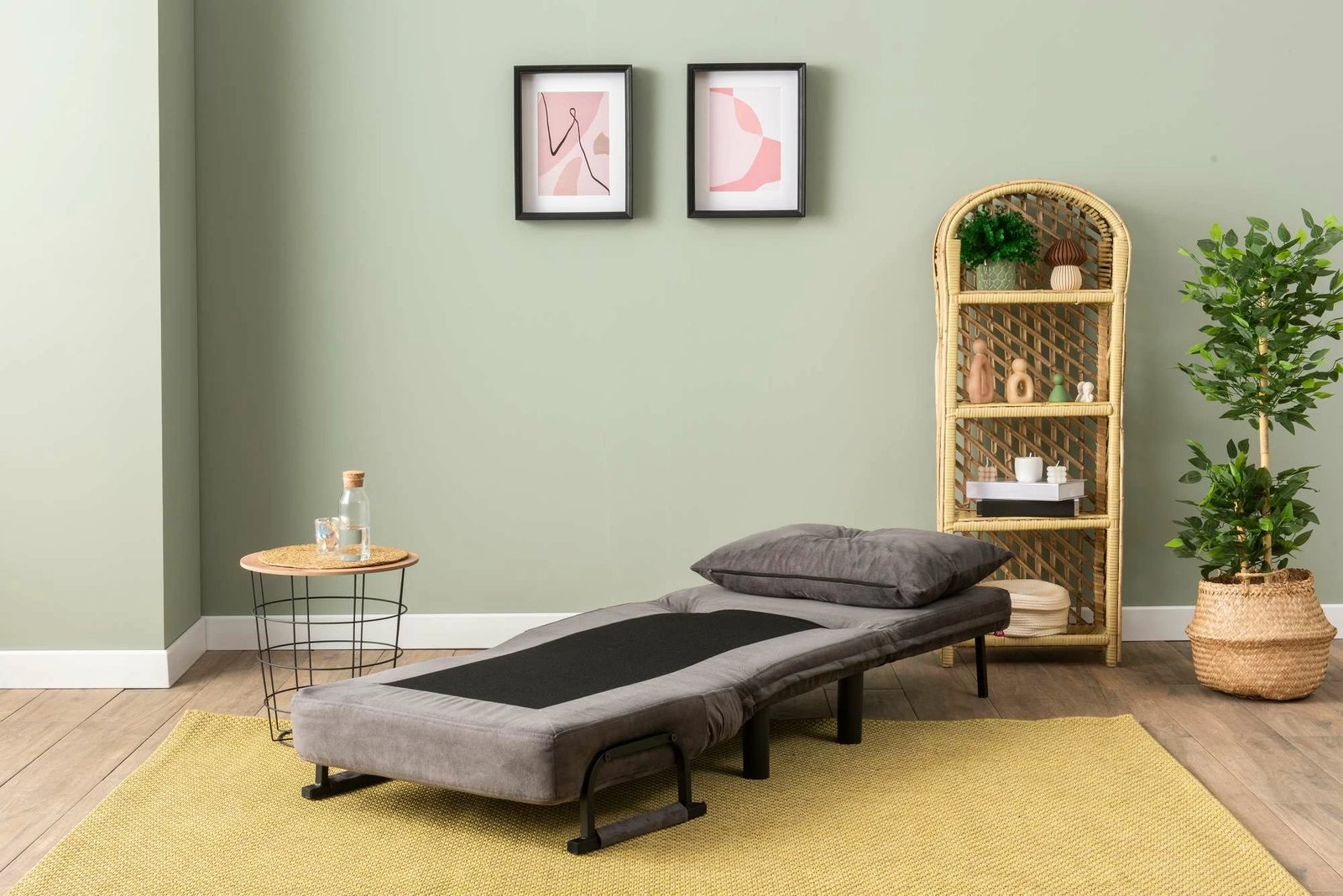 Krevat-karrige një vendës, Sento Single, ngjyrë gri