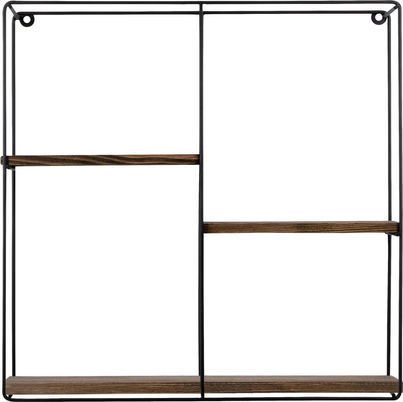 Raft muri Hanah Home, ngjyrë e zezë dhe arre, 3 pjesë