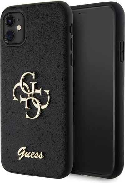 Mbështjellës Guess GUHCN61HG4SGK për iPhone 11/XR, Glitter Script Big 4G, i zi Mbështjellës Guess GUHCN61HG4SGK për iPhone 11/XR, Glitter Script Big 4G, i zi