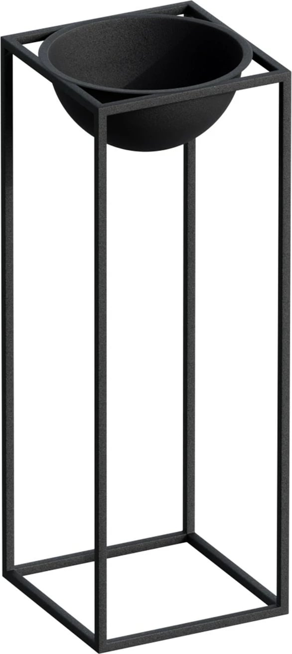 Vazo dekorative, dizajn Aberto, GED-021, e zezë, 22x22x60cm