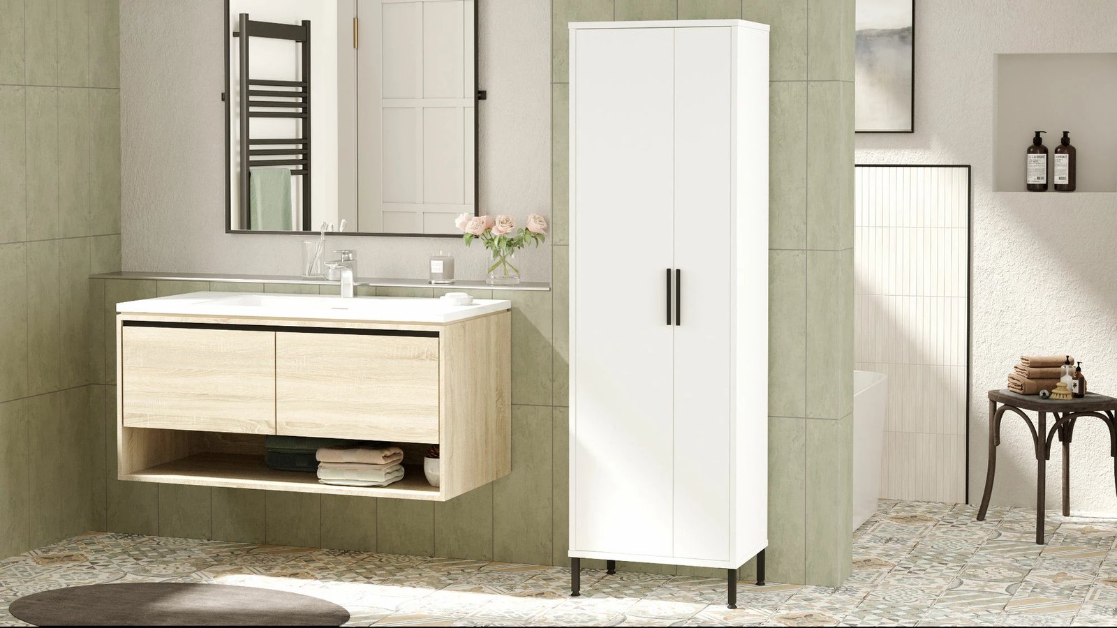 Dollap shumëpërdorimësh Hanah Home, Dy1-W, i bardhë