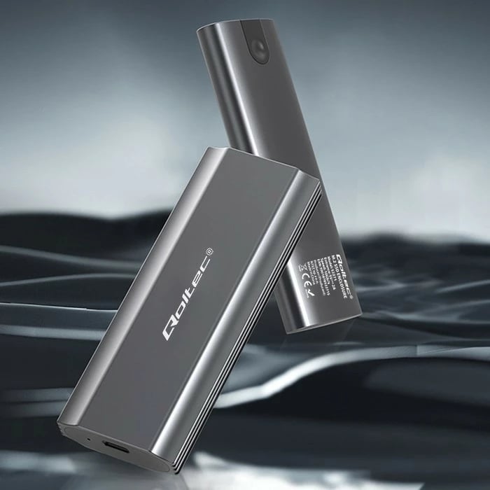 Kasë Qoltec NV2271 për SSD M.2, NVMe/SATA, USB-C, 2TB, Gri