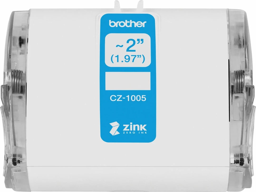 Rrotullë etiketa Brother CZ-1005, për VC-500W, 50 mm x 5 m, ZINK, e bardhë