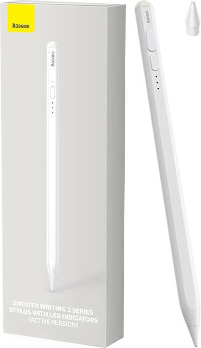 Stylus Baseus Smooth Writing 2 me LED, për iPad, i bardhë
