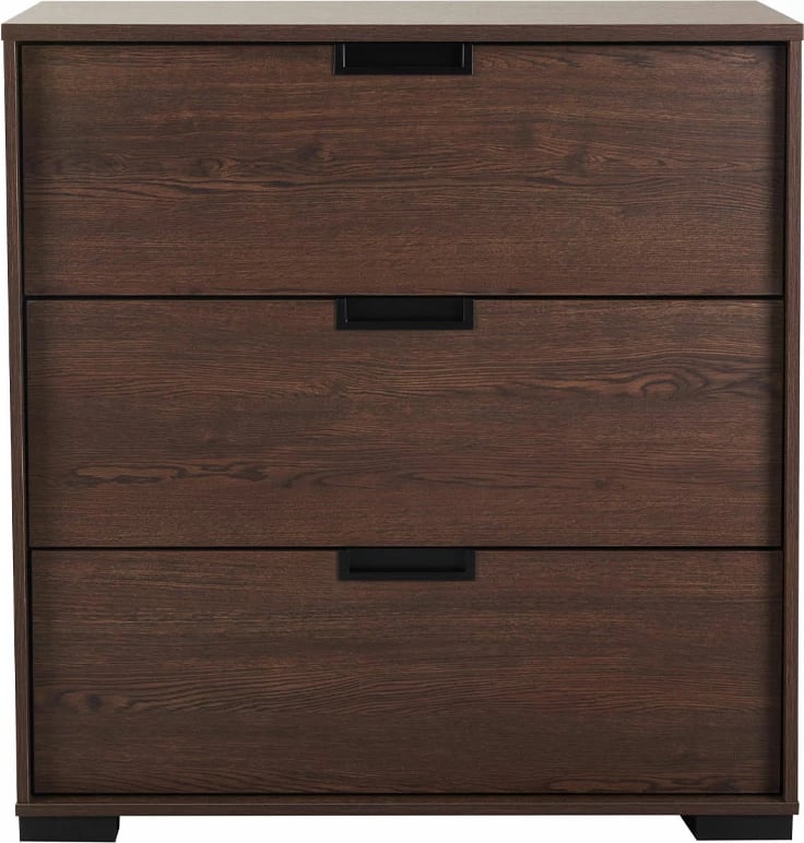 Komodë me 3 sirtarë, ngjyrë arre, 80x39x80cm