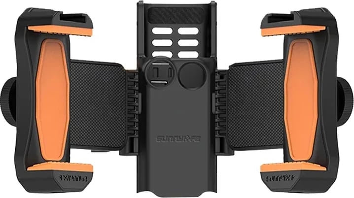 Mbajtës dyfishtë telefoni Sunnylife OP3-ZJ756 për DJI Osmo Pocket 3, plastikë + silikon, i zi/portokalli