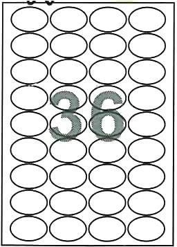 Etiketa vetëngjitëse NEXT Ø45x30mm, të bardha, 36 copë