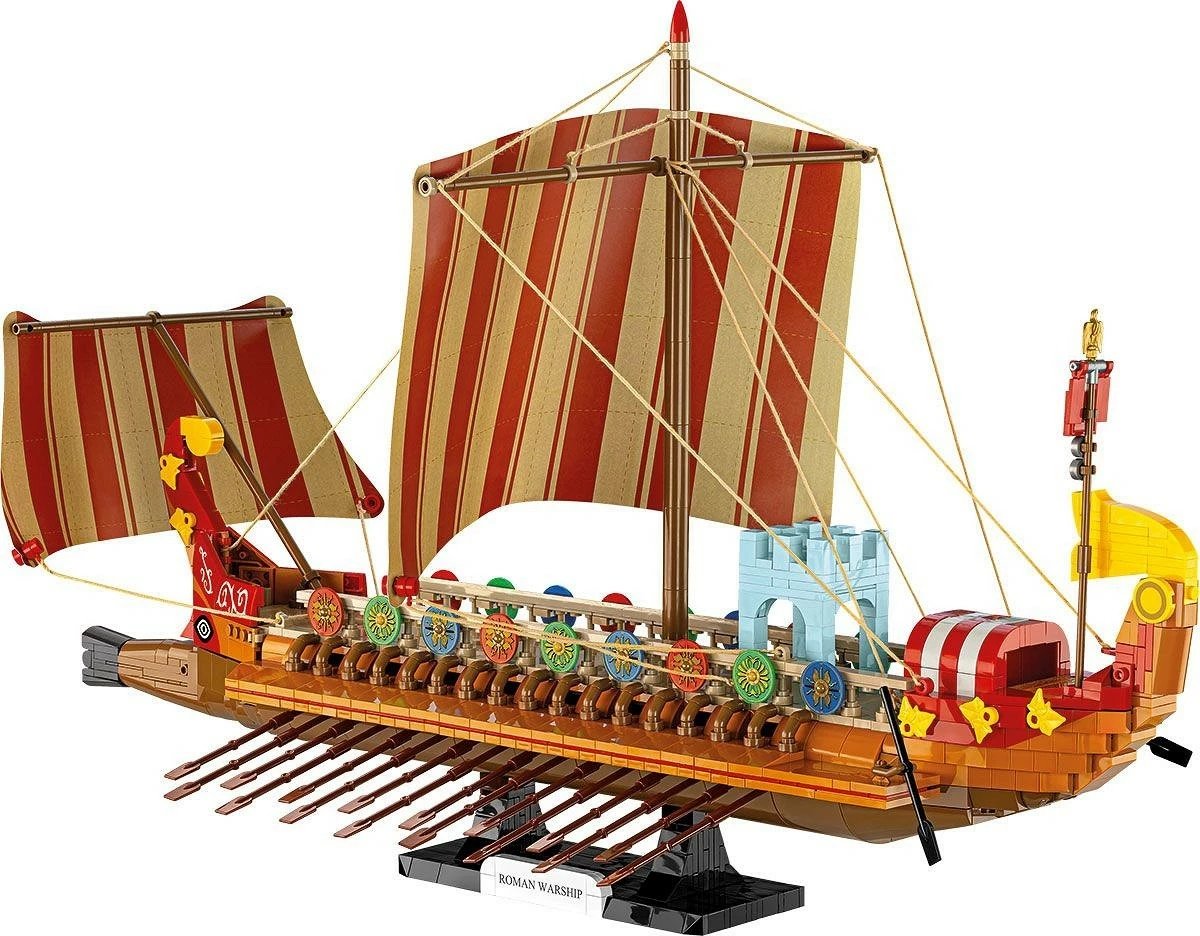 Set blloqe Cobi Klocki Imperium Romanum Warship, 1810 blloqe, me 3 figurina
