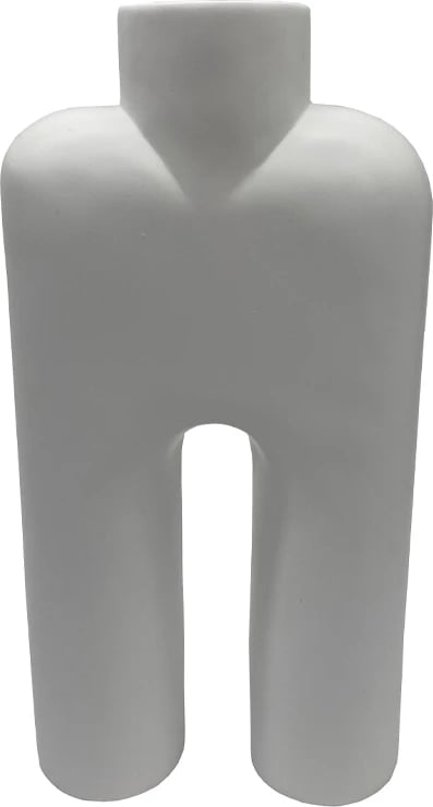 Vazo Morp, polirezine, e bardhë, 15x6x24cm