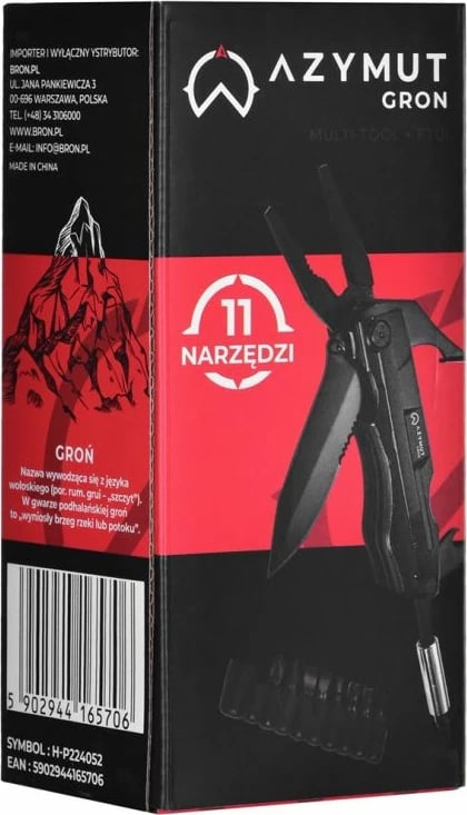 Multitool Azymut, për turizëm, e zezë