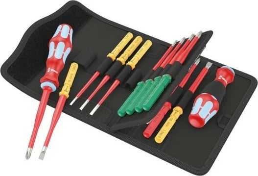 Set veglash Wera 05006631001, 17 copë, mbështjellës i zi