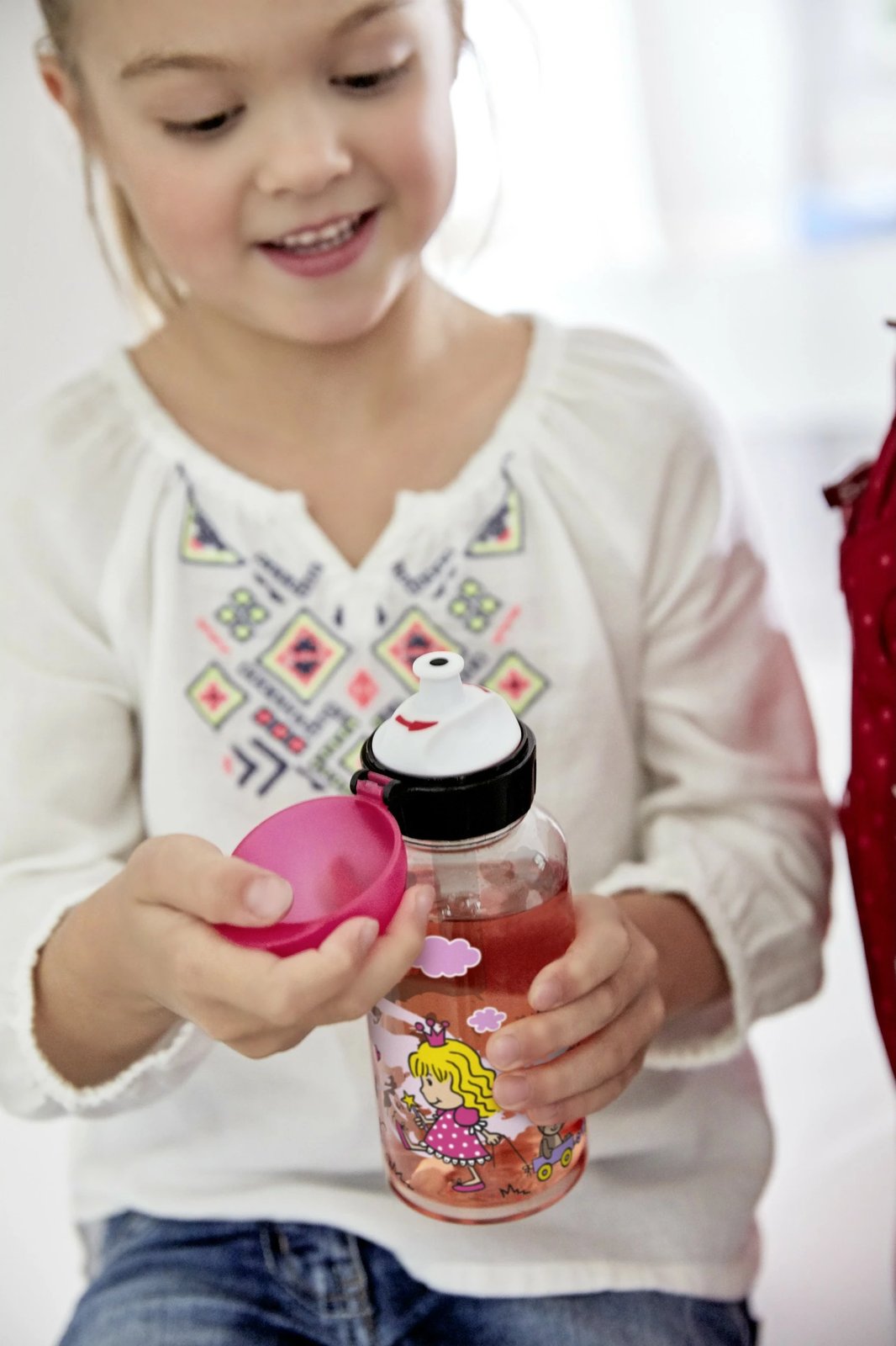 Set shishe uji dhe kuti ushqimi Emsa Princess, rozë