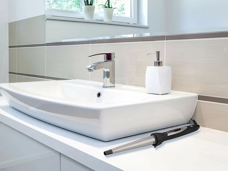 Masha flokësh konike, Lafe, LKC004, 13-25 mm, veshje qeramike, 25 W, e zezë, me dorëzë mbrojtëse