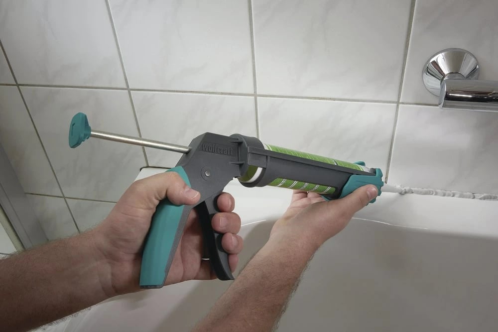 Pistoletë mekanike për silikon Wolfcraft 1 MG 200 ERGO, e zezë