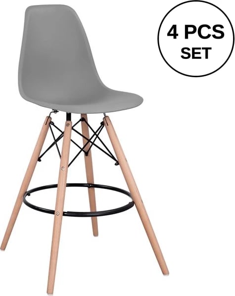 Karrige për bar Renata FH0173.10 Gri 58x56x107cm, set prej 4 copë