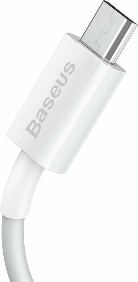 Kabllo Baseus Superior CAMYS-02, USB-A në micro USB, 1m, Bardhë