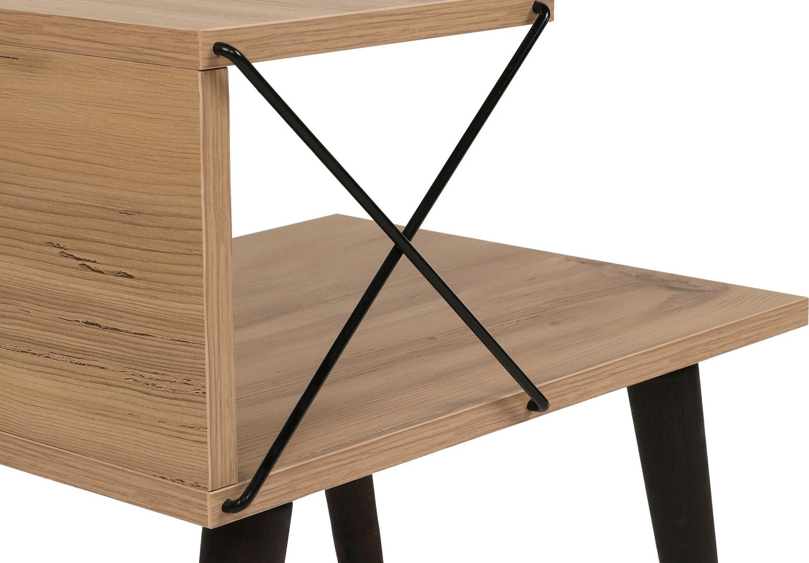 Komodinë Hanah Home, Cross, ngjyrë pishë