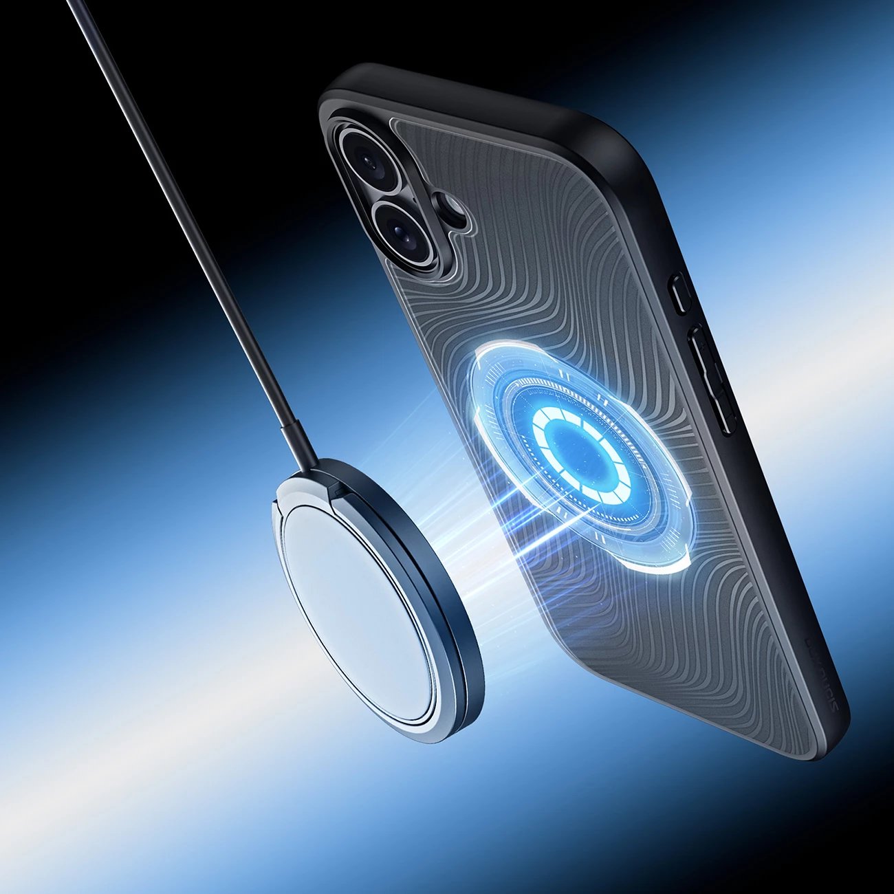 Mbështjellës Dux Ducis Aimo Mag për iPhone 16, MagSafe, i zi