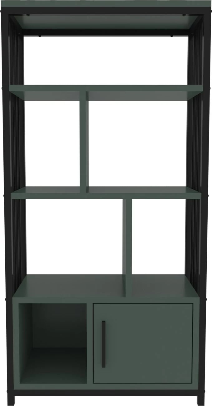 Raft librash Skye Decor, Valero, ngjyrë e zezë dhe e gjelbër