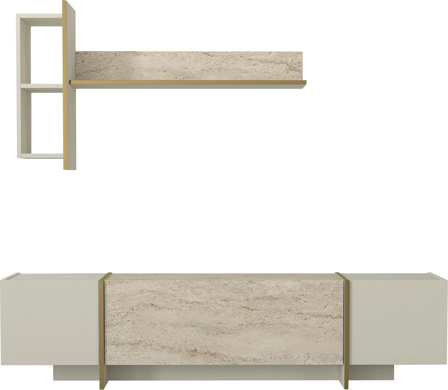 Njësi TV Skye Decor, ngjyrë travertin-sandstone, Veyron