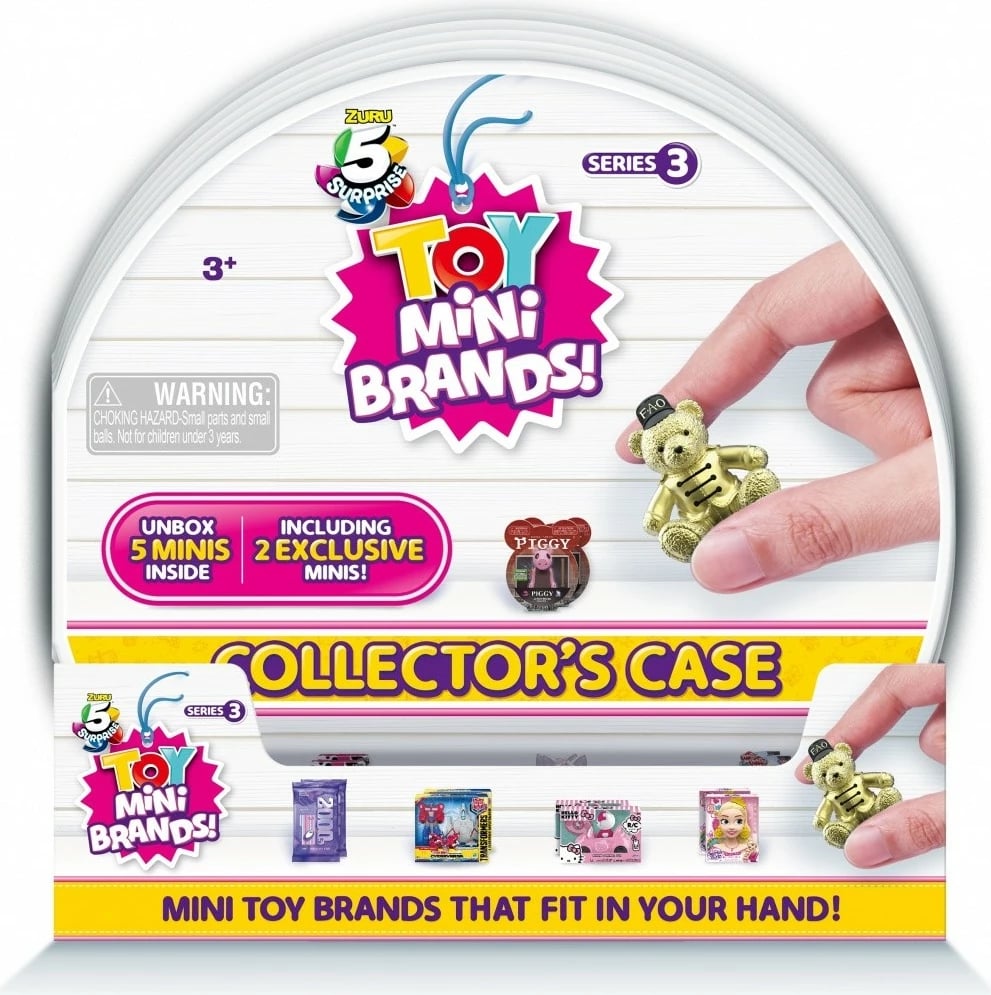 Set lodrash koleksionuese ZURU 5 Surprise Toy Mini Brands Series 3, 5 figura surprizë, shumëngjyrësh