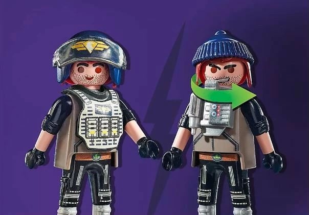 Set lodrash Playmobil City Action 71147, quad transformues me figurë special forces, 59 pjesë