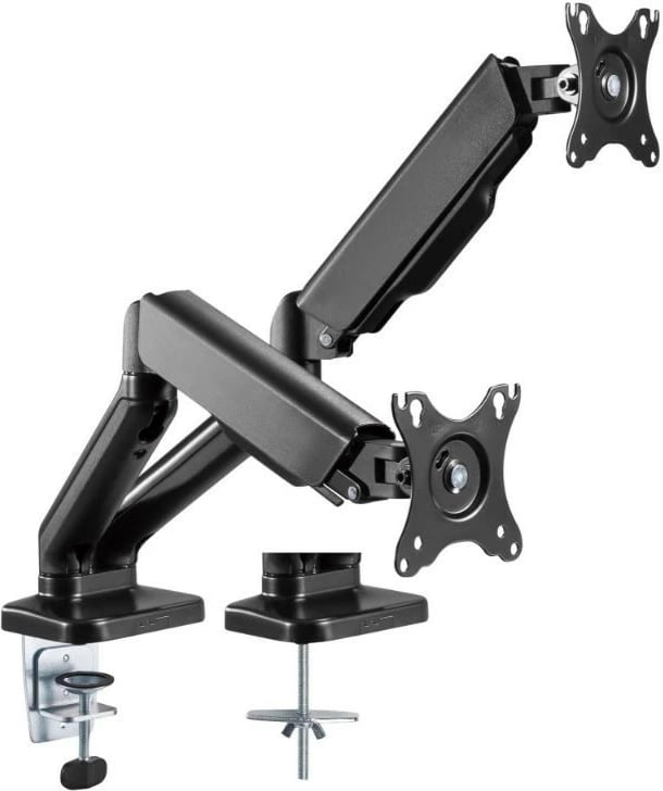 Mbajtëse tavoline për dy monitorë Techly ICA-LCD 462B, 17-32 inç, 9kg, e zezë