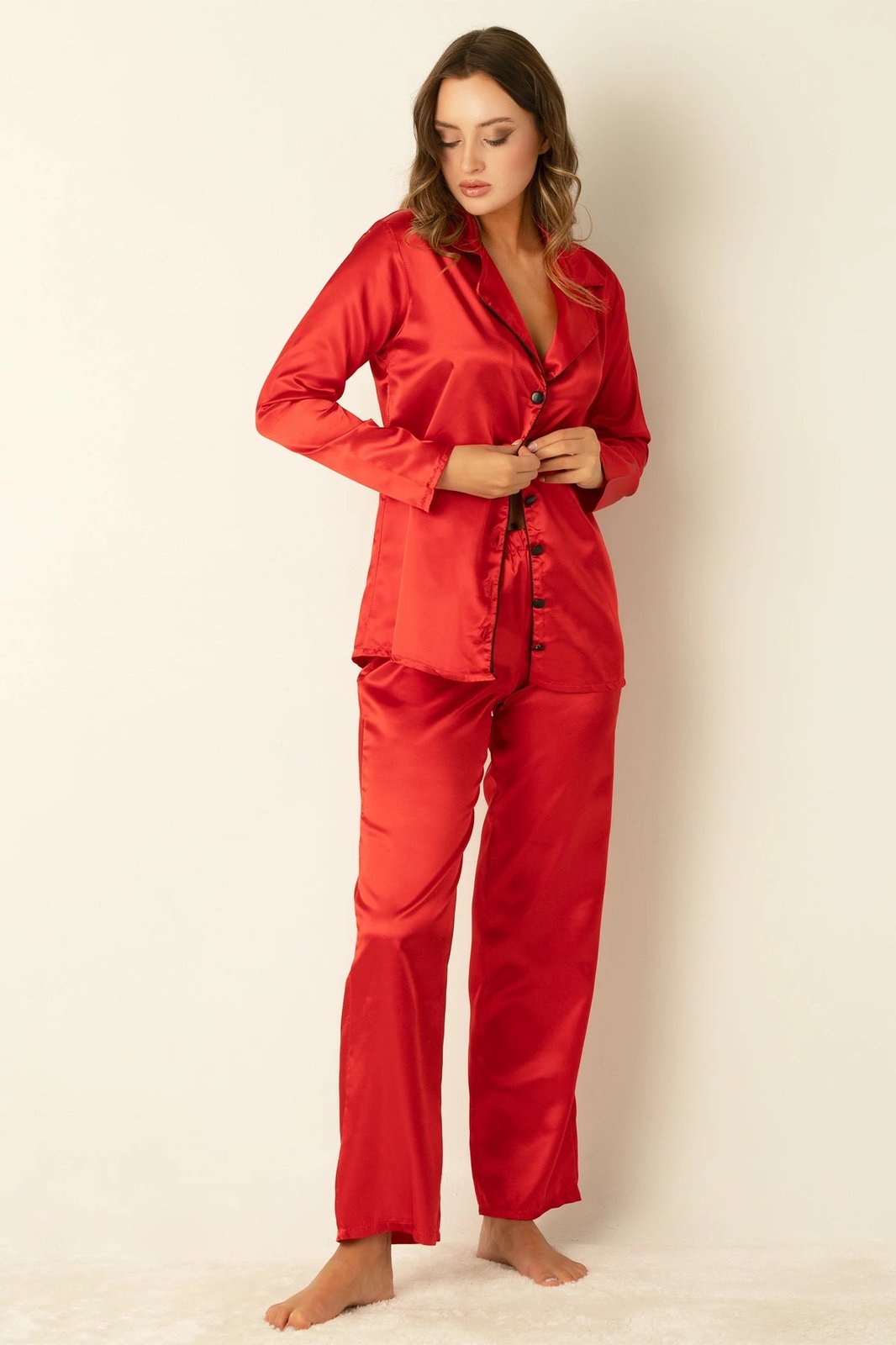 Set pizhamash për gra, Jumeon, 002-000905, e kuqe