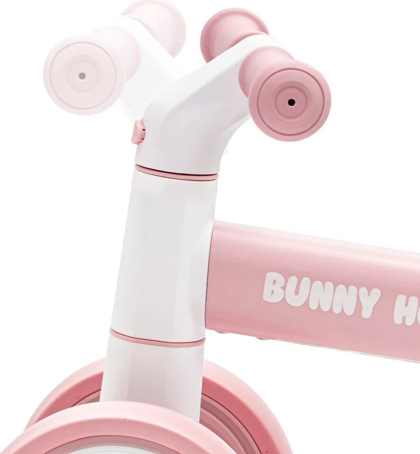 Biçikletë balancuese, BABY MIX, Bunny Hop Ultralight, alumin 1.6 kg, 4 rrota, 12+ muaj, rozë