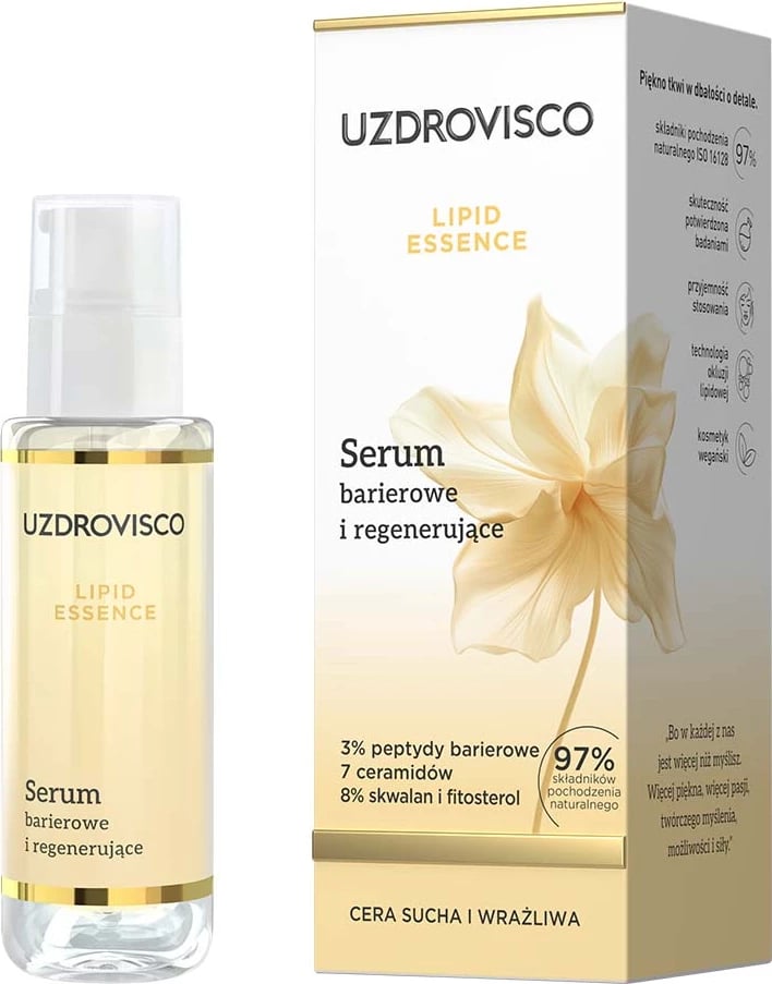 Serum për fytyrë për femra UZDROVISCO Lipid Essence Barrier and Regenerating, 30ml