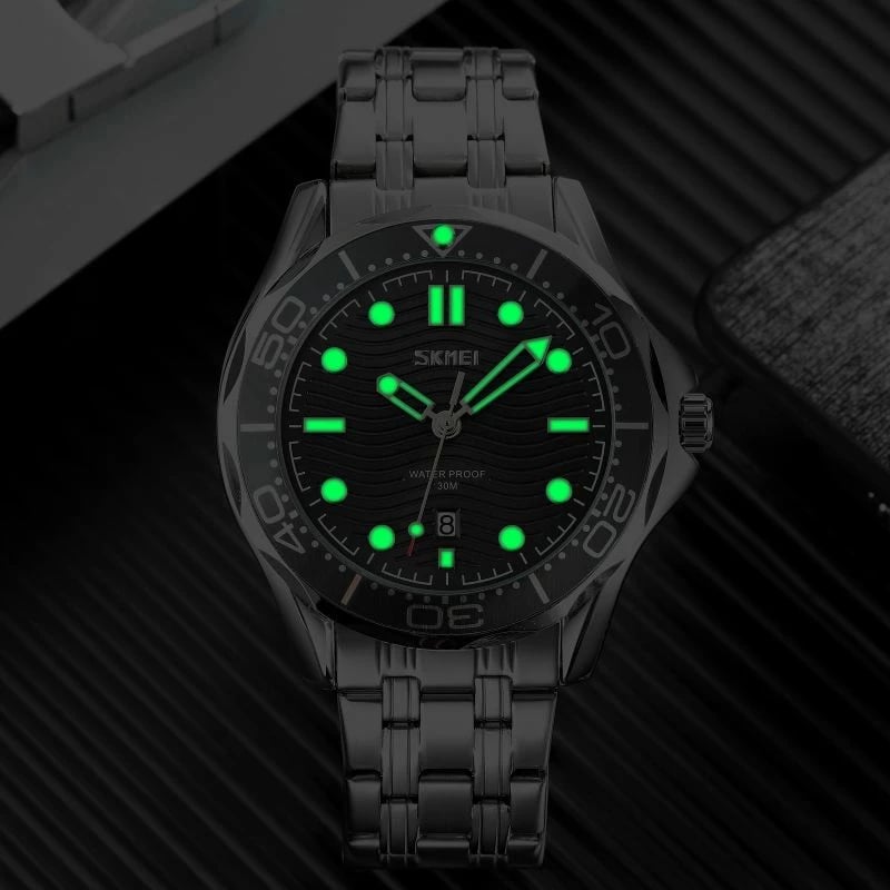 Orë dore për meshkuj Skmei, e zezë