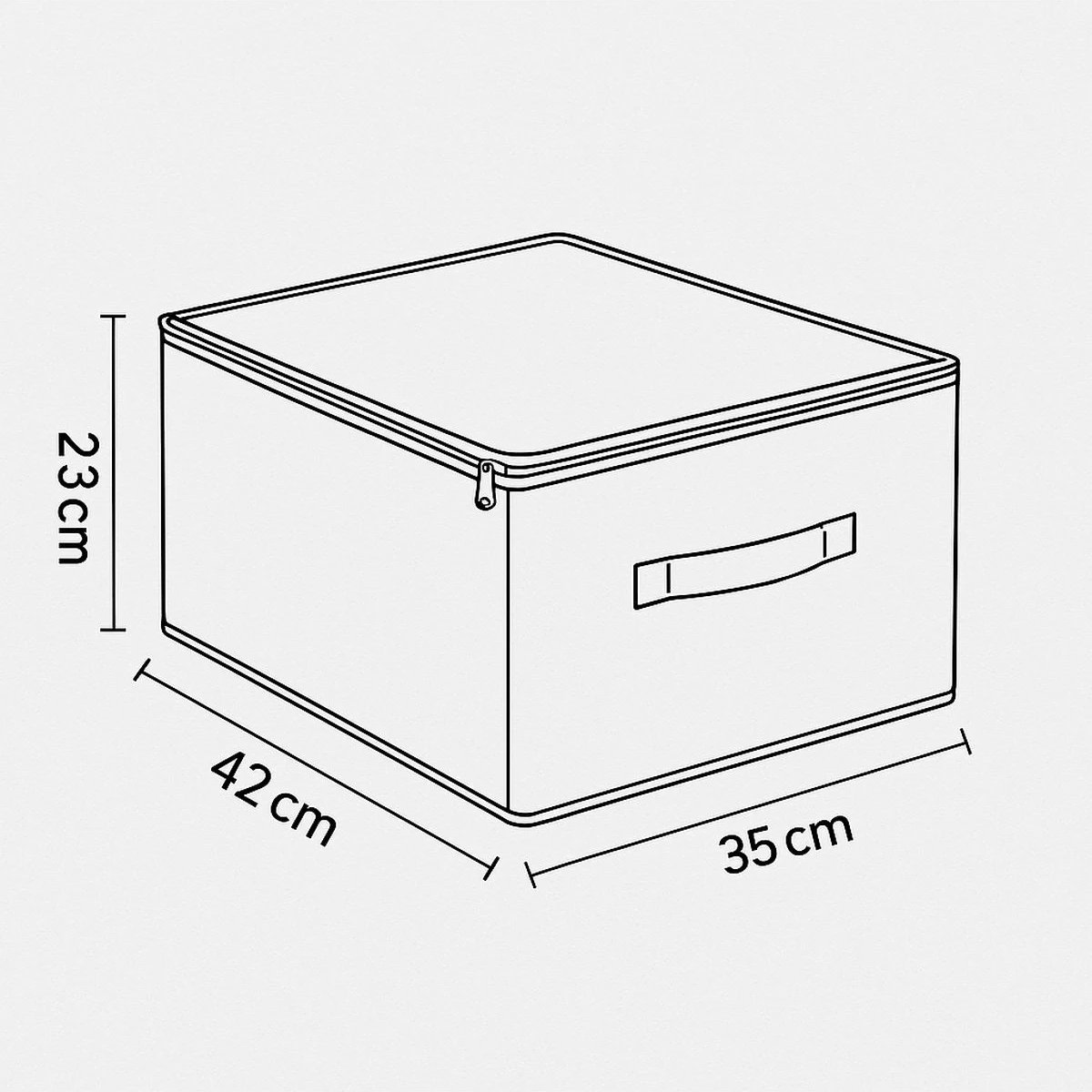 Kuti për organizim prej ndjese, gri, Evila Originals, YLC.D.H-030