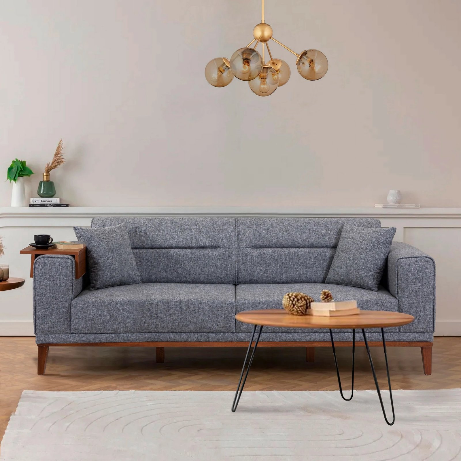 Divan-krevat 3 vende, Atelier del Sofa, Liones 3, ngjyrë gri e errët