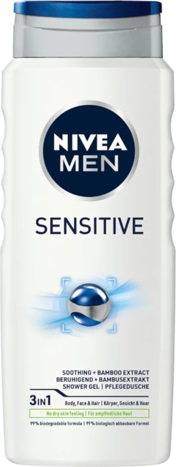 Xhel dushi për meshkuj Nivea Men Sensitive 500ml
