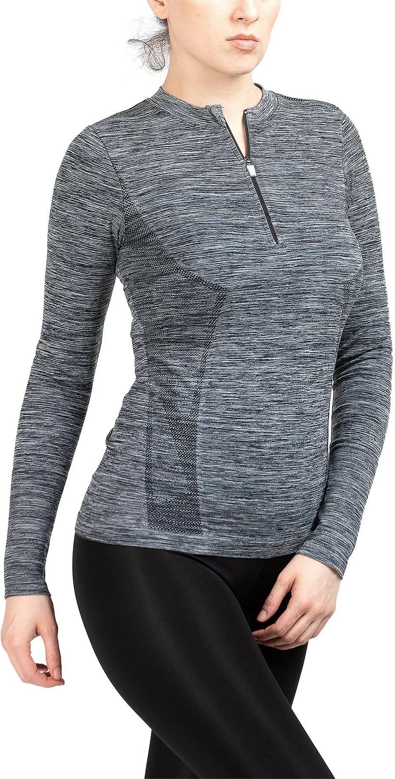 Bluzë e gjatë sportive për gra, ngjyrë gri, Jumeon 001-001383