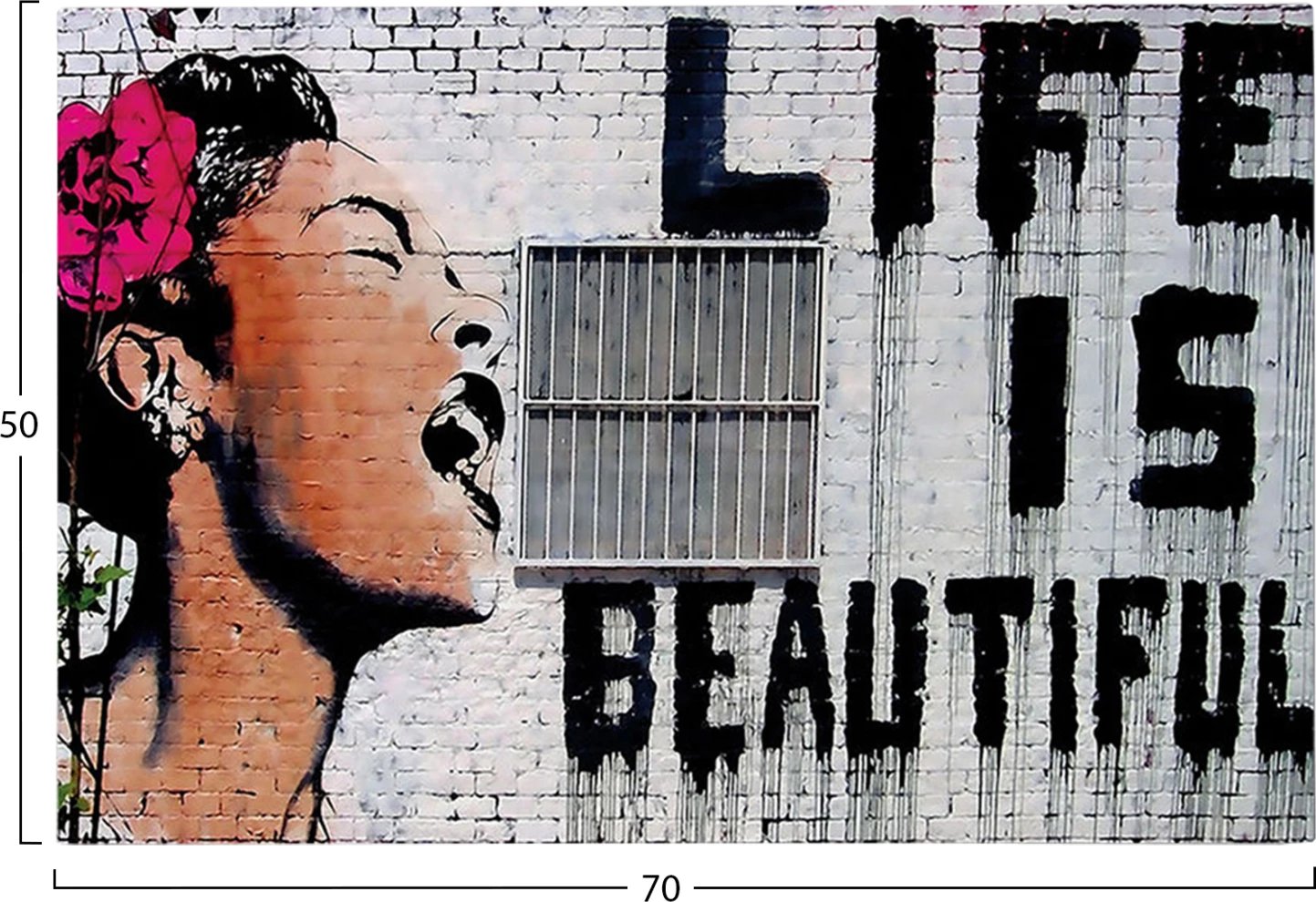 Pikturë muri GOBI, kanavacë e printuar, 70x3x50cm