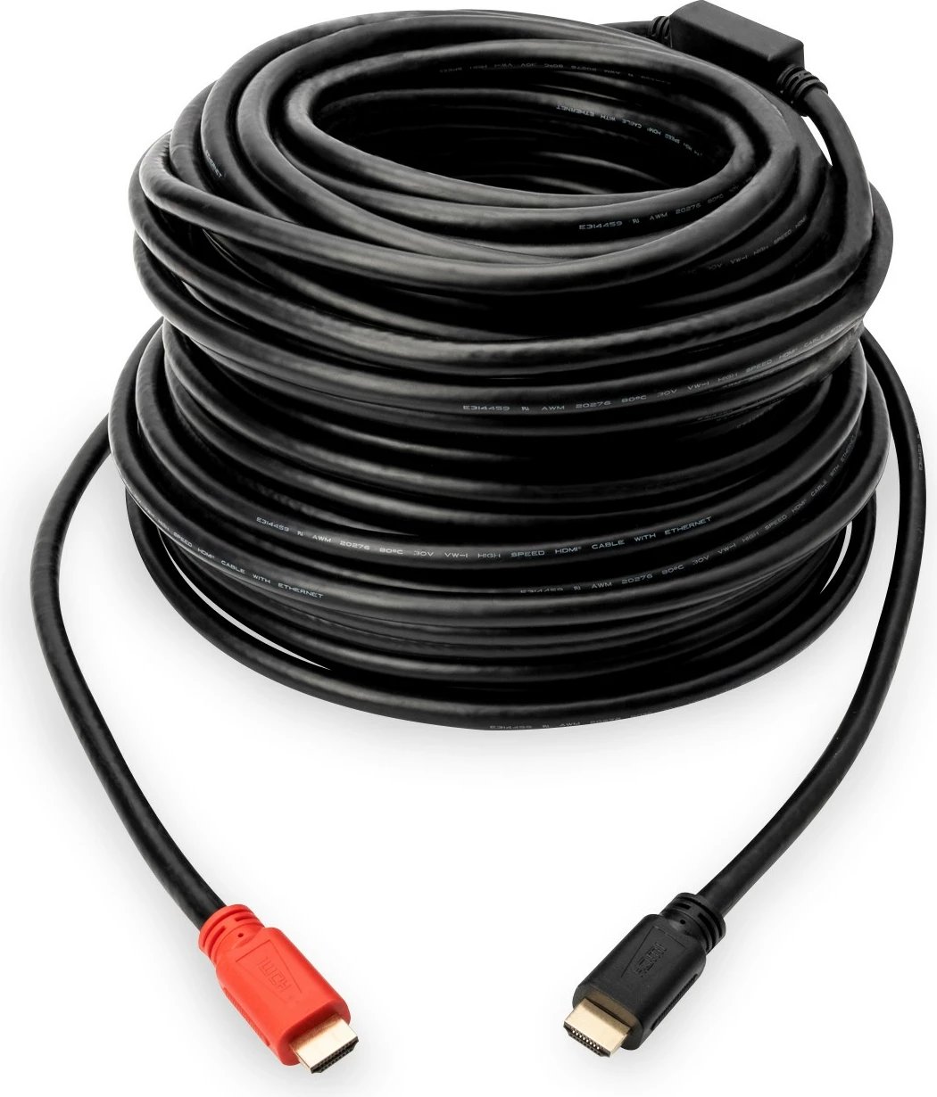 Kabllo HDMI Digitus 20m, Ethernet, e zezë