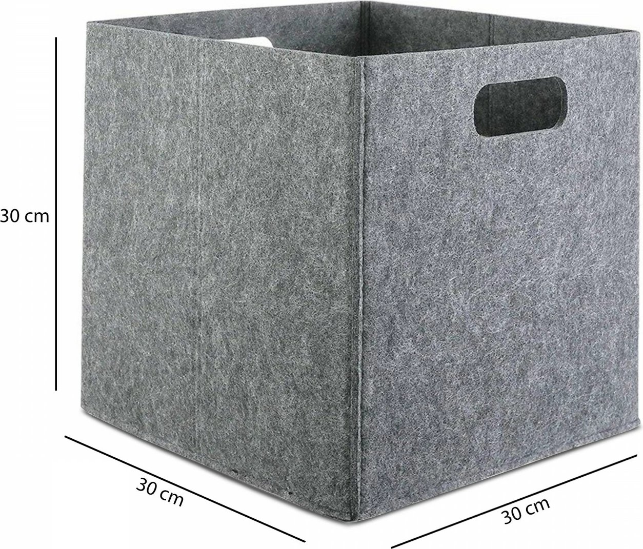 Shportë organizuese prej fëlti, gri, Aberto Design, HMY-6393, 30x30x30cm