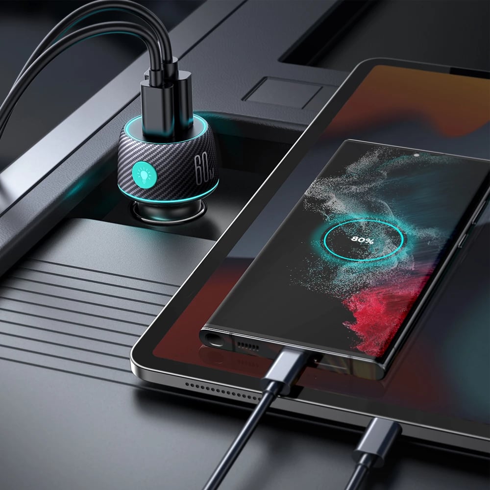 Karikues veture Joyroom JR-CCN01, 60W, 2 porta USB-C/USB-A, i zi