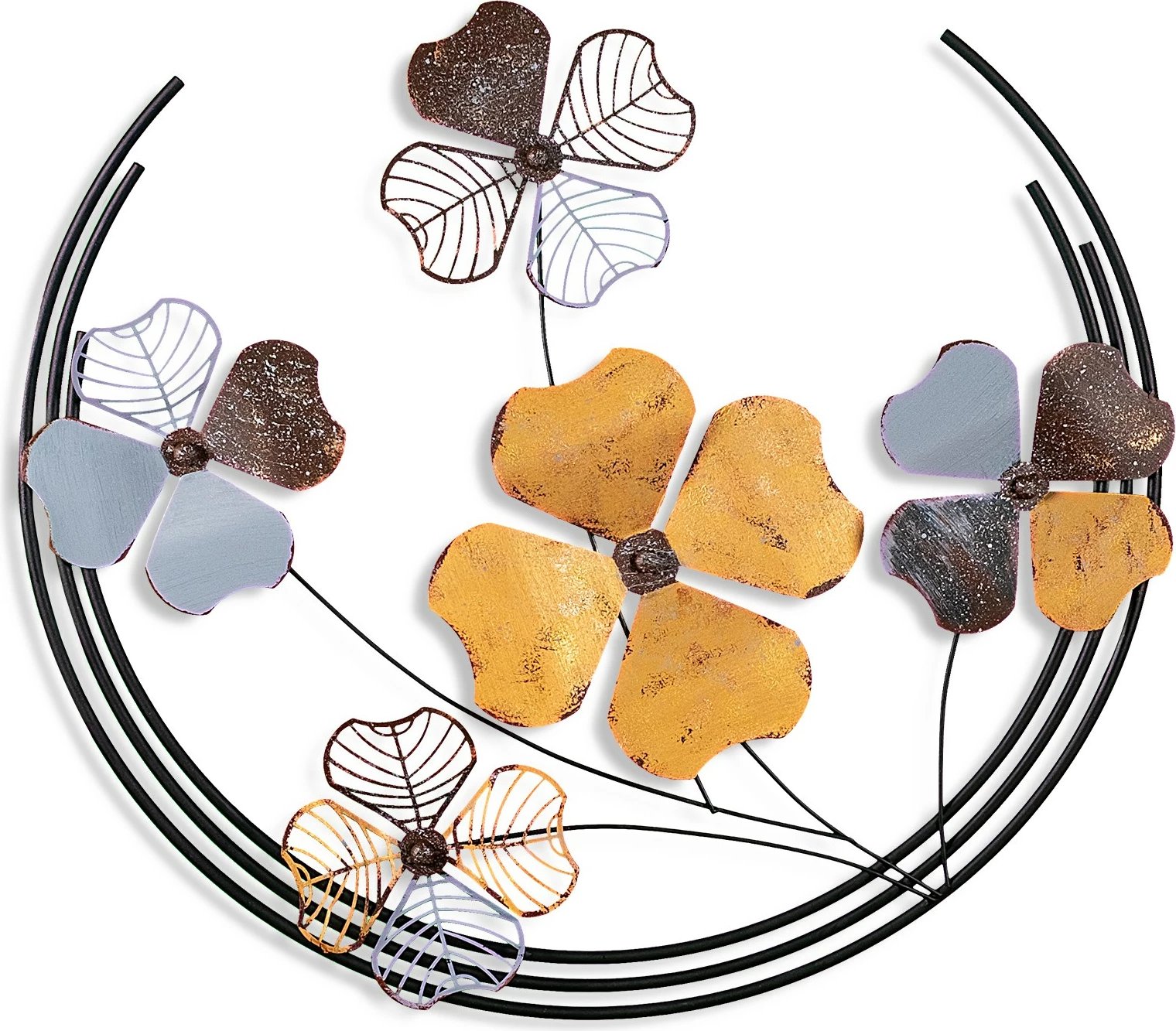 Aksesor dekorativ metalik për mur Wallity, Haiyang 2, shumëngjyrësh