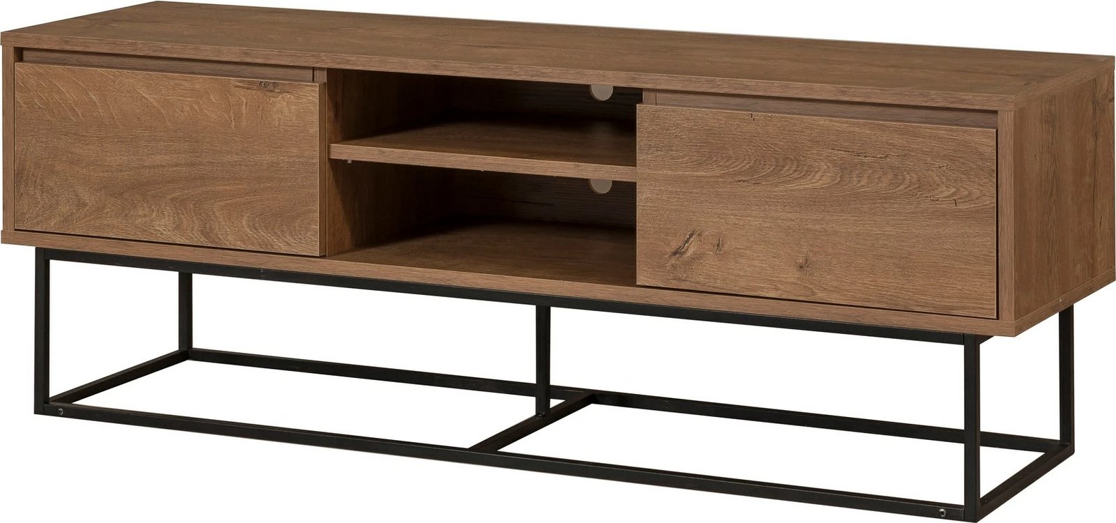 Set mobiljesh për dhomë dite, ngjyrë arre dhe e zezë, Skye Decor, Laxus Takım 1