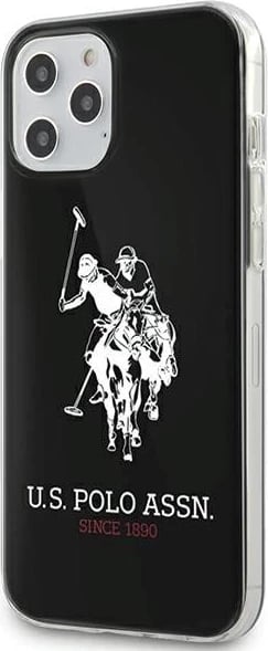 Mbështjellës U.S. Polo Assn. Shiny Big Logo për iPhone 12 / 12 Pro 6.1", i zi Mbështjellës U.S. Polo Assn. Shiny Big Logo për iPhone 12 / 12 Pro 6.1", i zi