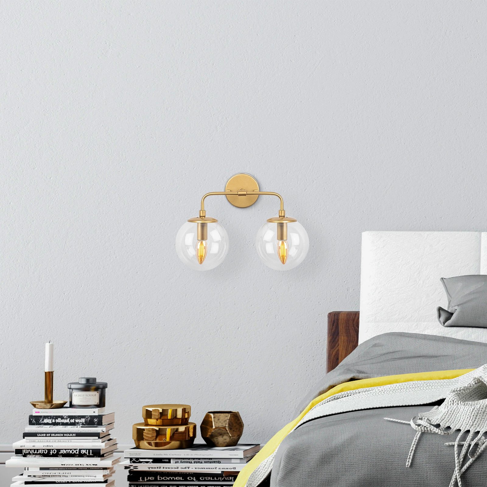 Llambë muri Opviq, ngjyrë ari, Horn - 12211