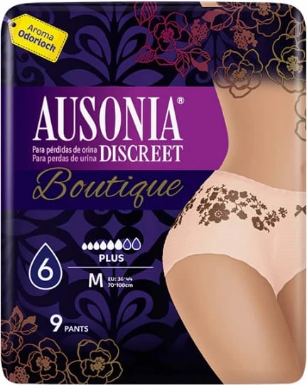 Pampers për urinim të pavullnetshëm unisex Ausonia Discreet Boutique, 9 copë