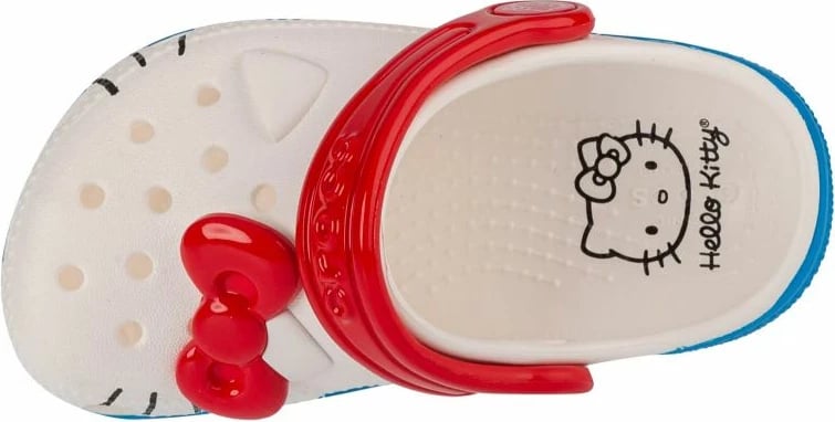 Papuqe Crocs për fëmijë, Hello Kitty, të bardha