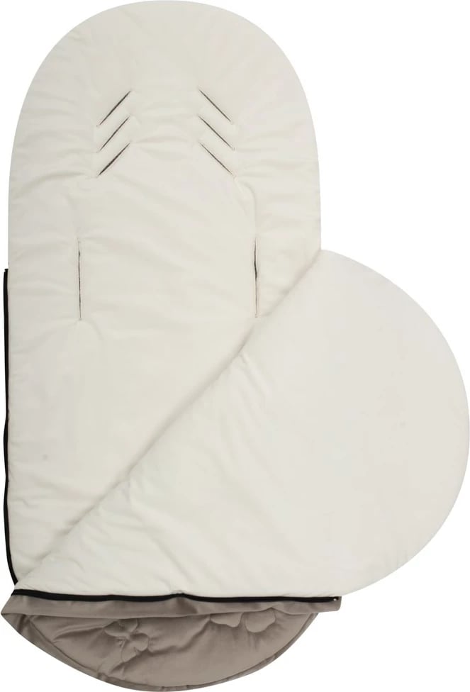 Futëse dimri për bebe, New Baby, Butterfly, 95x45 cm, për karrocë dhe ulëse makine, vrima për rripa 5-pikësh, ecru