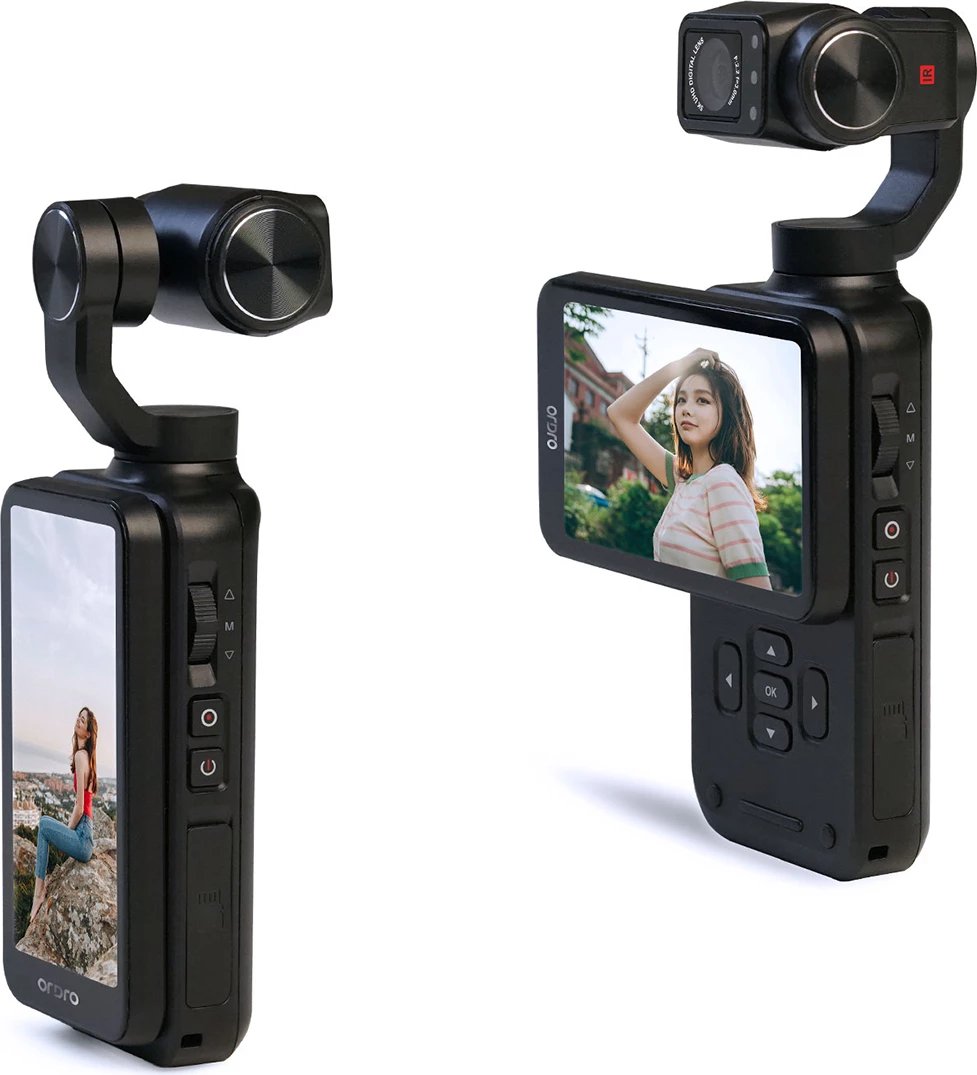 Kamerë xhepi Ordro Pocket M5 me gimbal 3-aksial, 5K, e zezë
