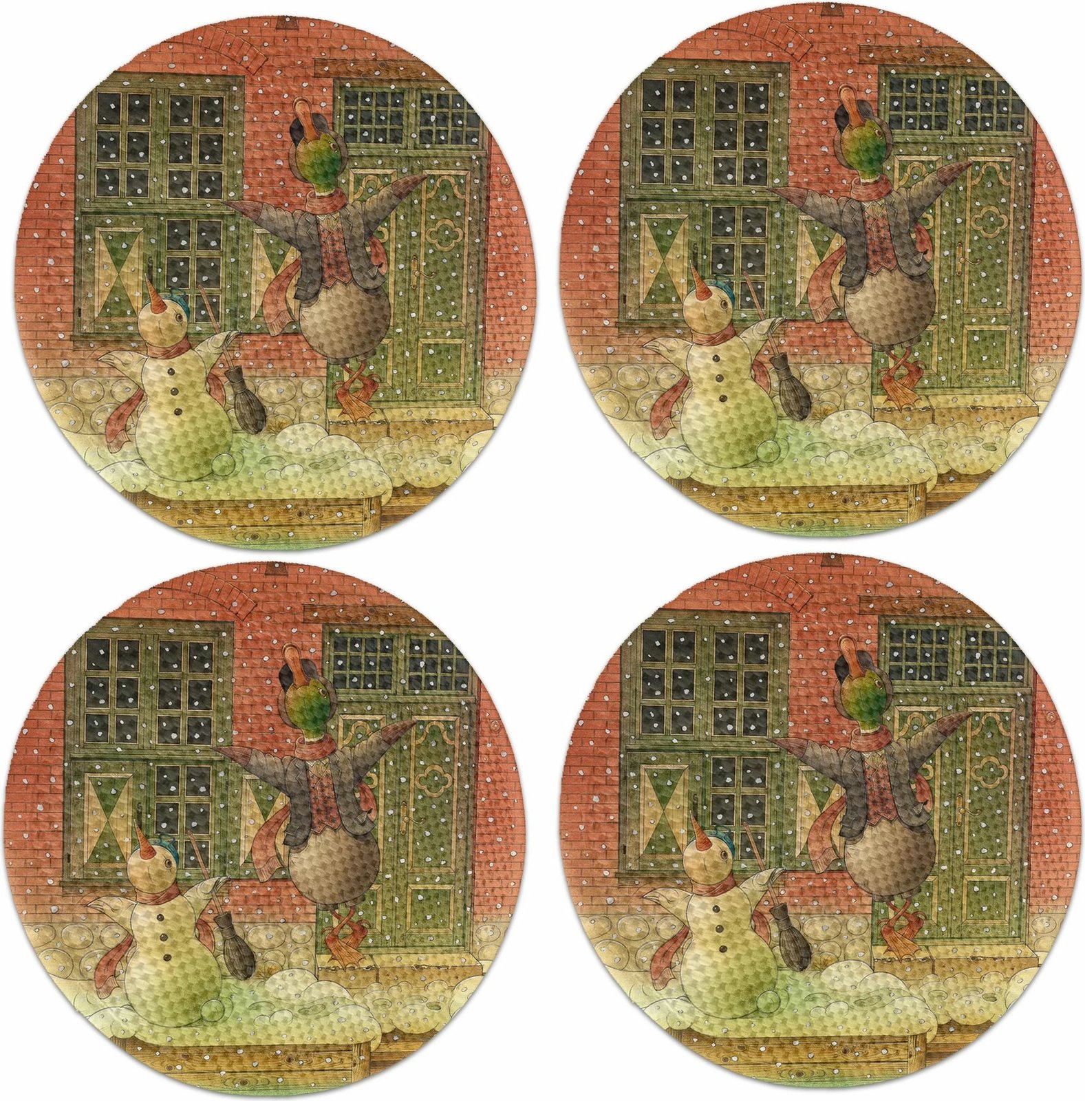 Set 4 nënshtrues tavoline Hermia Concept, shumëngjyrësh, 37cm