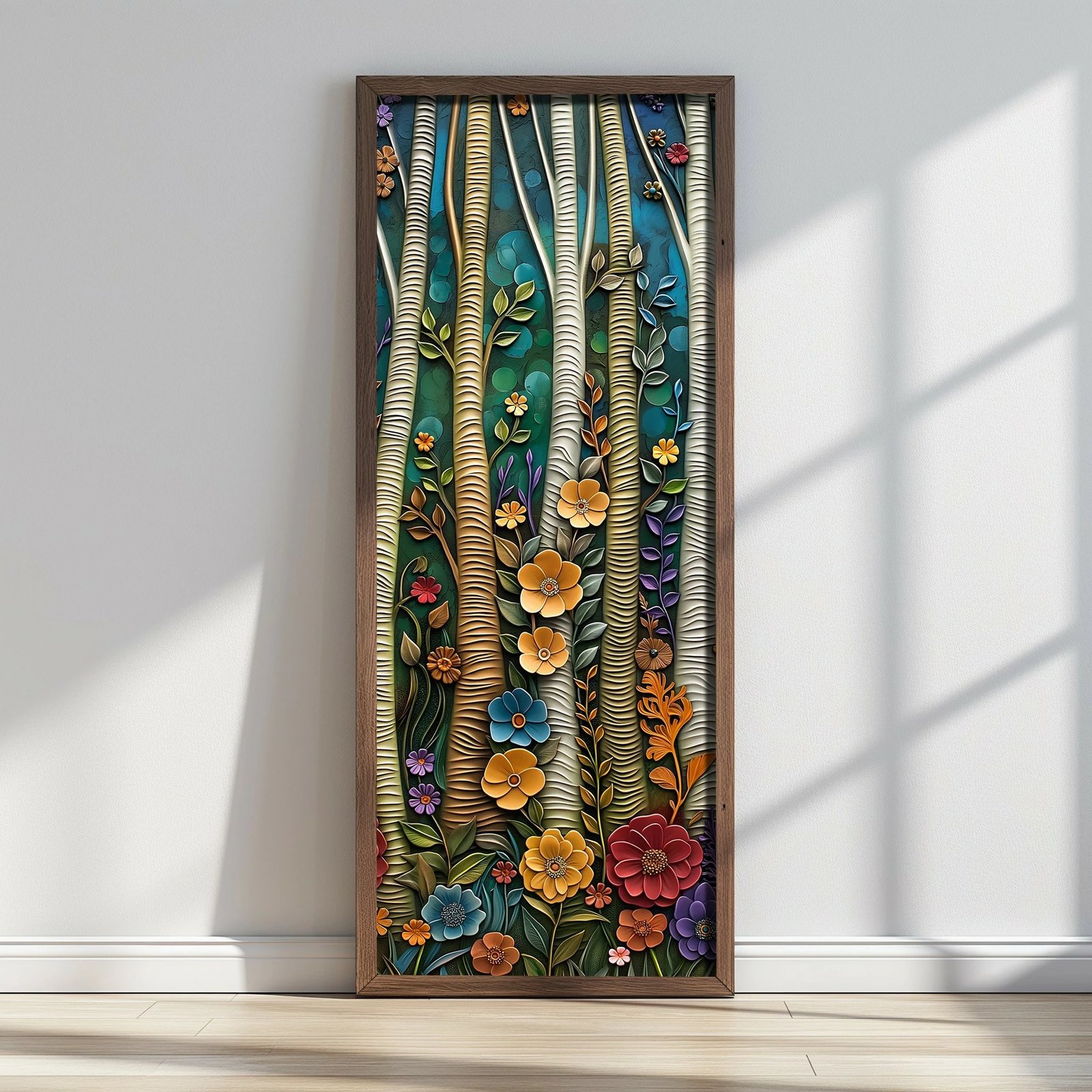 Pikturë dekorative me kornizë MDF, shumëngjyrëshe, LONG016-S/120-40