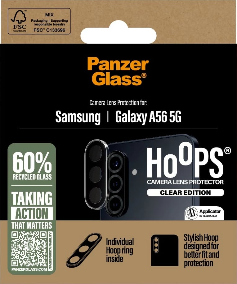 Mbrojtës lentash PanzerGlass për Samsung Galaxy A56 5G, transparent